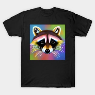 Raccoon Rainbow Painting T-Shirt